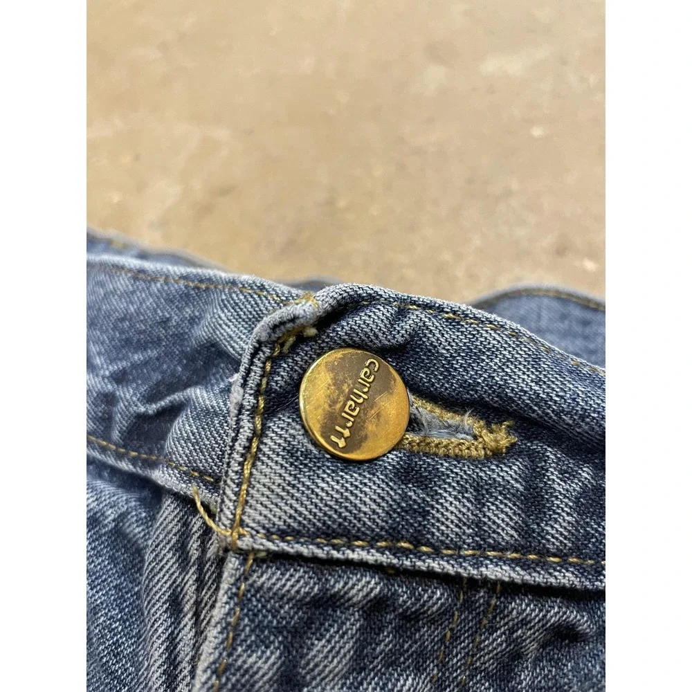 Carhartt B17DPS Jeans Mens 38x30 Stone‎ Wash Blue Relaxed Fit Straight Leg